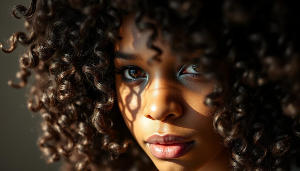 cheveux bouclés