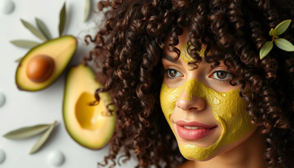 masque avocat cheveux bouclés